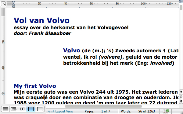 Structuur essay voorbeeld cv